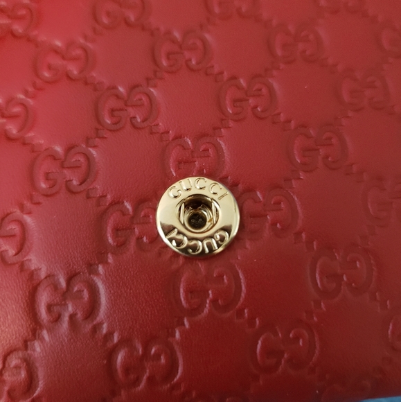 *sold* Guccissima Signature Tri-fold Red Wallet - Picture 2 of 8